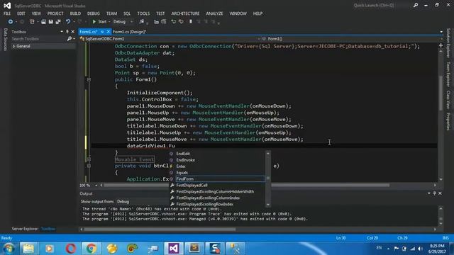 How to Connect Sql Server with Odbc in c# by sokchab part1 смотреть онлайн