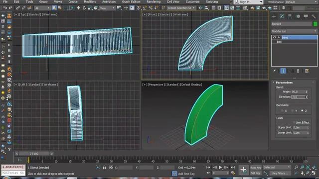 модификатор изгиба bend 3d max смотреть онлайн