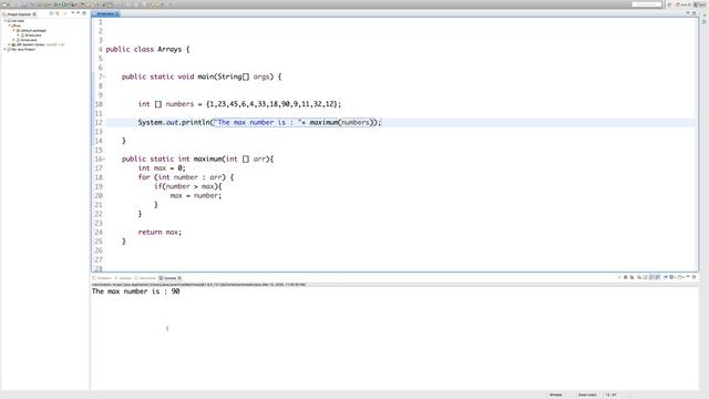 Java: Array methods (maximum, sum and membership) смотреть онлайн
