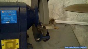 Полировка клинка после закалки.