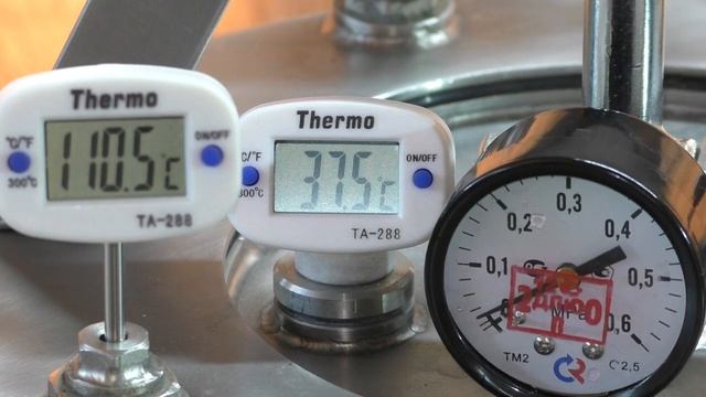 Температура в банке с капустой при паровом методе в автоклаве НЕФОР (часть2). смотреть онлайн