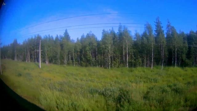 Железная дорога Сосногорск - Малая Пера - Ираель (вид из окна поезда, северная сторона) (СЖД)
