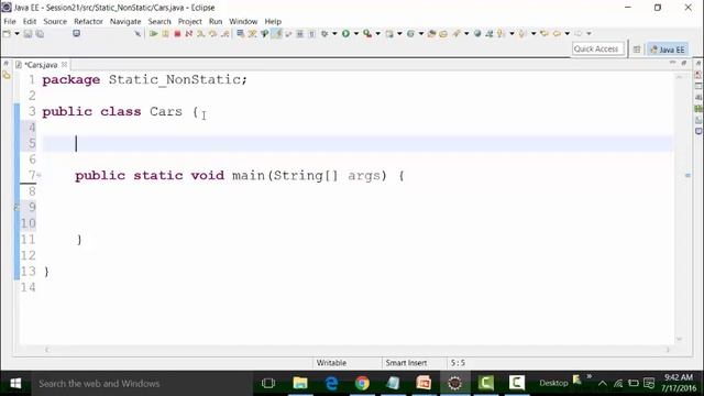 Concepts Of Static And Non Static For Variables And Methods in JAVA | Online JAVA Tutorial