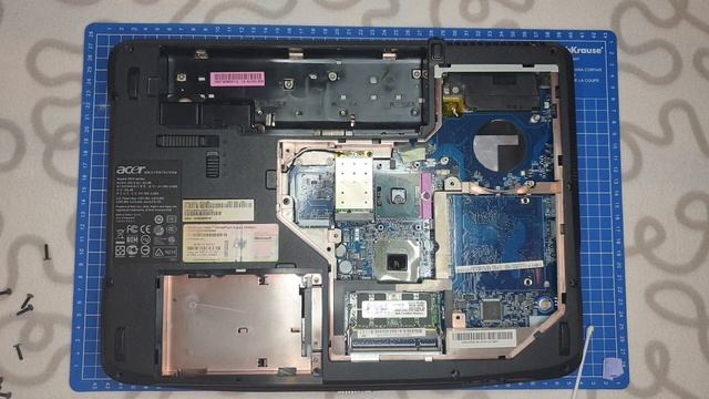 Разбор ACER aspire 5315 и замена термопасты | Dissasembly Acer aspire ...