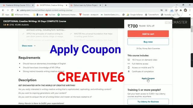 Udemy Free Certificate Courses Python Projects + Quiz Freelance Writing Online Classes #DeepShukla