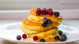 Japanese pancakes with milk. Lush, airy! Minimum ingredients