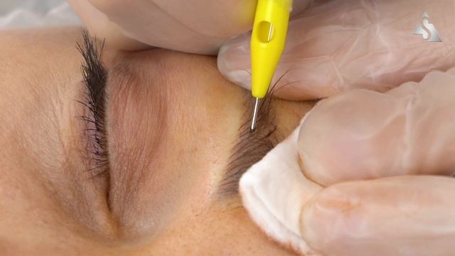 Исправление старого серо-голубого татуажа на волоски. смотреть онлайн