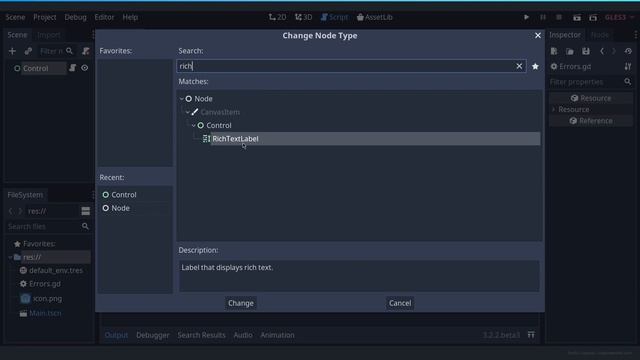 Godot Error: Script inherits from native type '...' can't be instanced in object of type: '...'