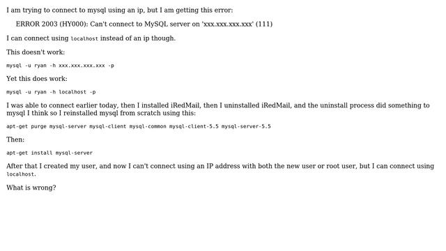 Cannot connect to mysql server using IP Address смотреть онлайн