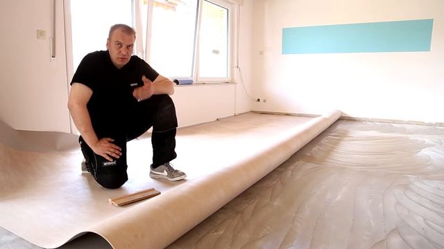 Bahnenware Verschweißen  PURLINE Bioboden als Rollenware  Bahnenware verlegen