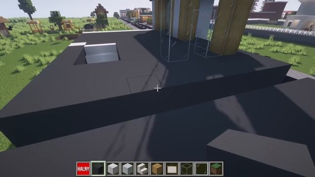 Modern house with a garage in Minecraft (construction tutorial). смотреть онлайн