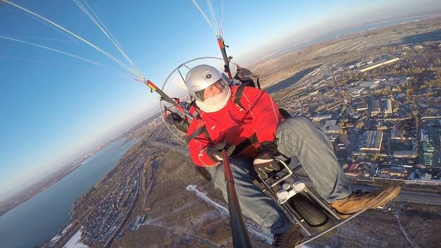 Параплан в Челябинске. Полёты 23 октября 2016. смотреть онлайн
