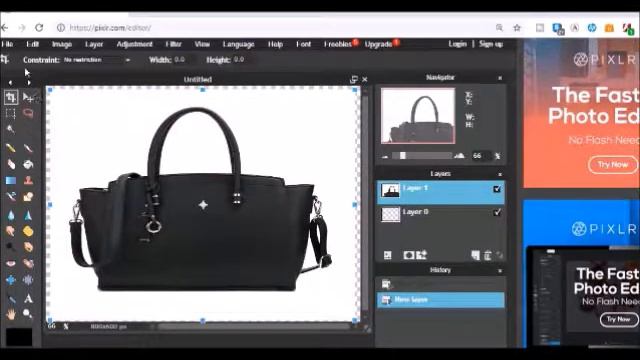 How to make PNG image file using PIXLR Online Editor смотреть онлайн