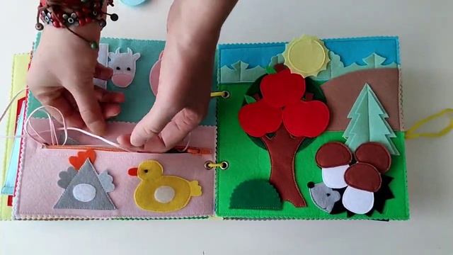 Мягкая книжка из фетра 0+. Quiet book felt
