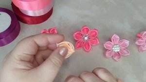 Обалденные резинки для волос из ленты 2,5 см. Мастер класс.#канзаши, #цветыизлент, #резинкидляаолос