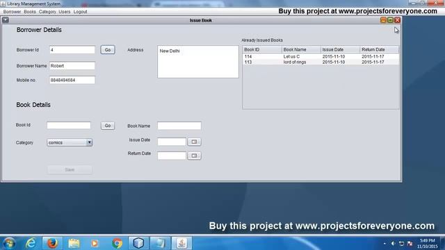 Library Management System in Core Java | library management system | java projects