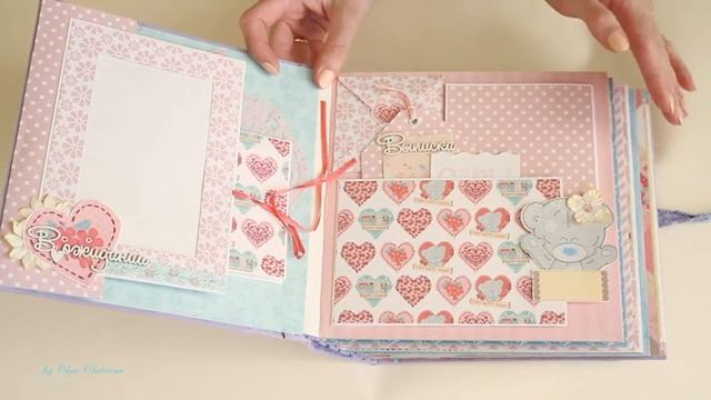 Детский альбом с мишками Тедди/ Скрапбукинг/ Baby album scrapbook смотреть онлайн
