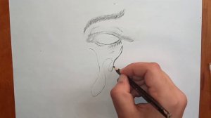 How to draw an eye with tears