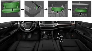 Replacing the cabin filter.TOYOTA Highlander XU50 2013-