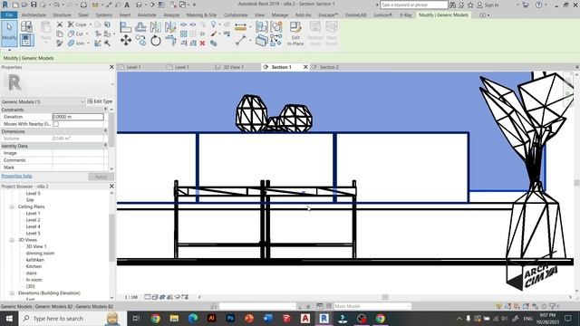 نحوه ساخت متریال و لاین نوری در رویت | ?How to make Linear lighting profiles in revit смотреть онлайн