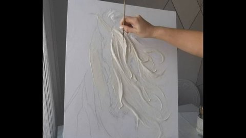 Текстурная паста своими руками. Рисуем лошадь.