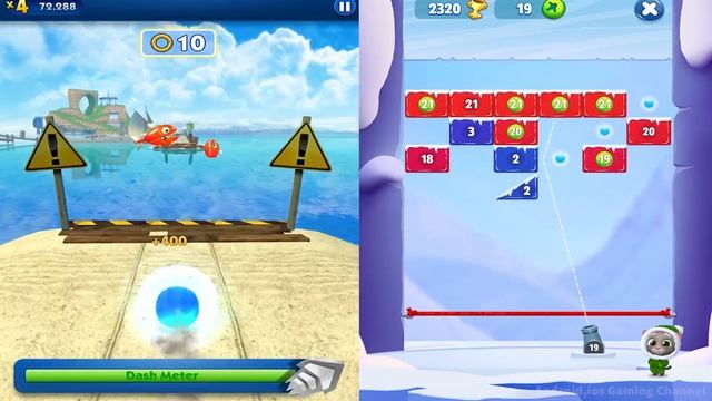 Sonic Dash vs My Talking Tom 2 iPad Gameplay HD смотреть онлайн