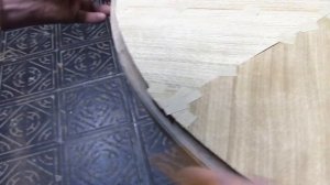 Круглый стол . Изготовление рубашки из дубового шпона .4 часть