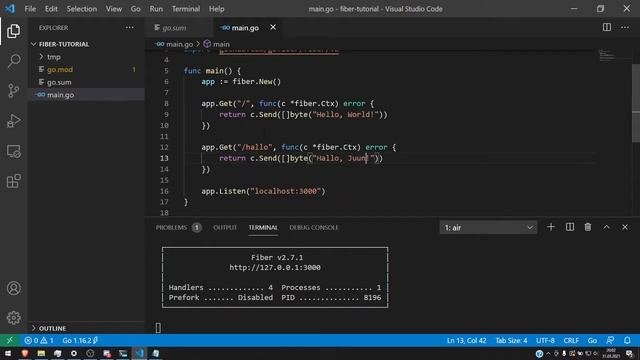 Fiber Basics Part 1 Golang смотреть онлайн
