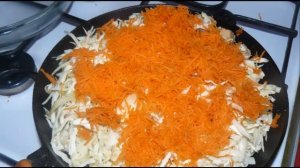 Блюда из капусты. Жареная капуста с мясом.