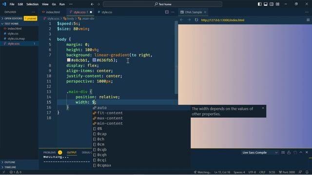 Build a Cool DNA Stripe Animation with HTML and SASS | Web Development Tutorial смотреть онлайн