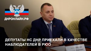 Депутаты НС ДНР приехали в качестве наблюдателей в РЮО