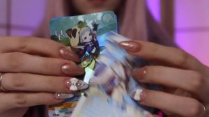 ASMR ✨ Collectible Genshin Impact cards unboxing ❤️ Sanya ASMR