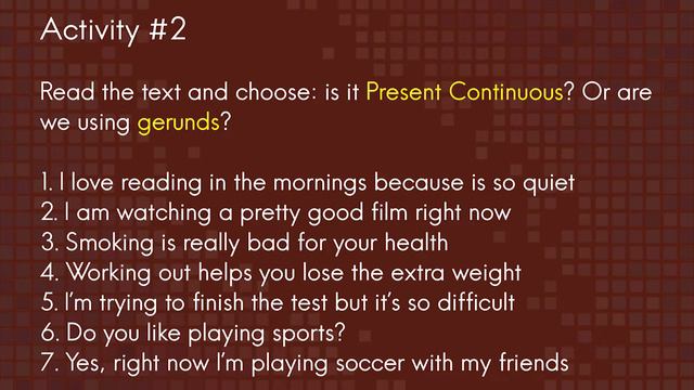 Present Continuous practice 2 смотреть онлайн