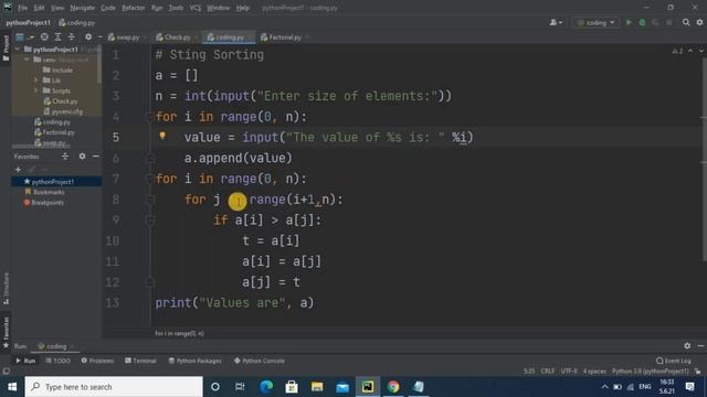 32. Sorting Strings in Python.