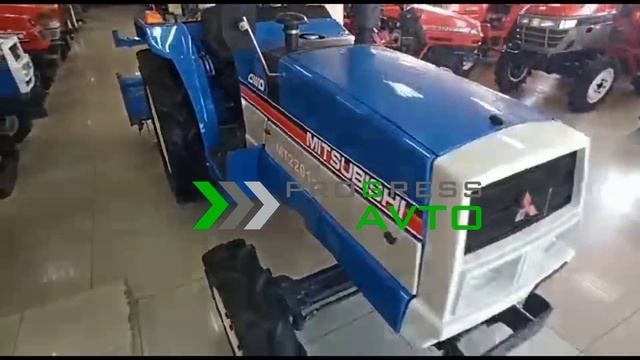 Японский минитрактор обзор из Омска! MITSUBISHI MT2201 с почвенной фрезой 4WD трёхцилиндровый