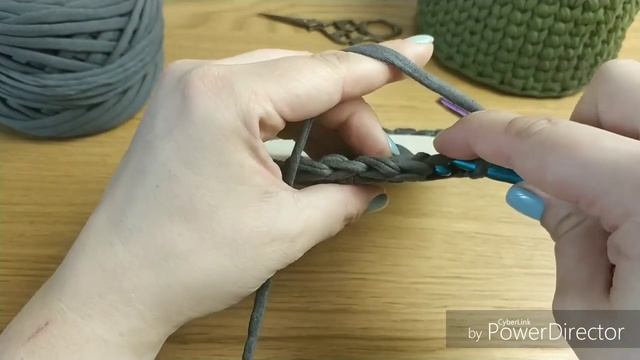 Мастер-класс Корзинка из трикотажной пряжи с деревянным дном