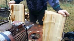 Винтовой дровокол Первое испытание