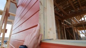 Каркасный дом в Новгороде. Наружная отделка, имитация бруса, фасадная доска. Коттеджа Пушкин серия