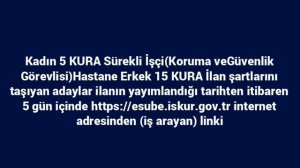 Aydın Adnan Menderes Üniversitesi 20 Güvenlik 58 hasta bakıcı alıyor