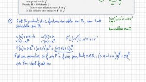 Primitive de la fonction f(x)=xe^x par 2 méthodes • exponentielle • Important