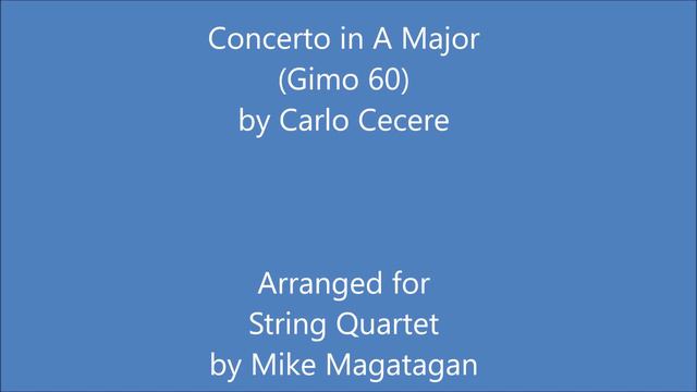 Concerto in A Major (Gimo 60) for String Quartet смотреть онлайн