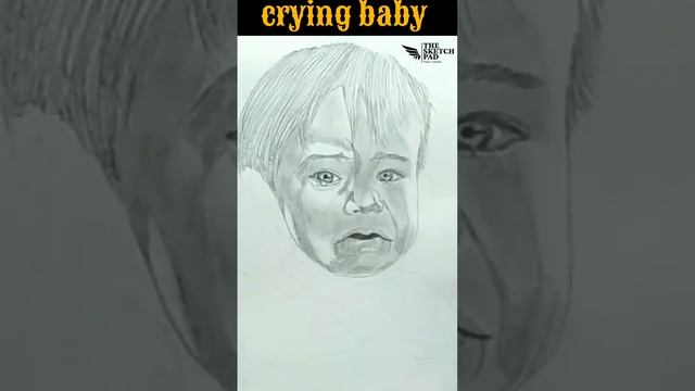 Pencil Sketch Of Crying Baby Step By Step By The Sketch Pad#cryingbaby#pensil#sketch