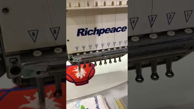 Stitching/Sewing/Embroidery/Quilting machine is doing testing for logos