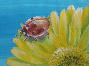 Мастер класс. Гуашь. БОЖЬЯ КОРОВКА