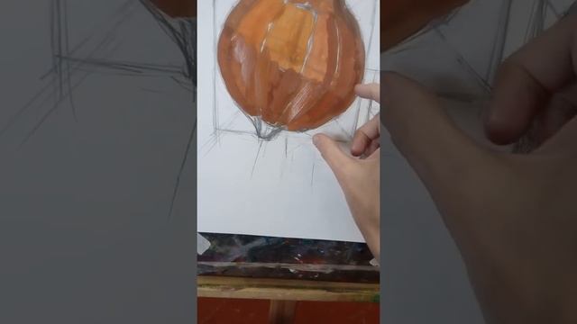 натюрморт с тыквой 3 этап смотреть онлайн