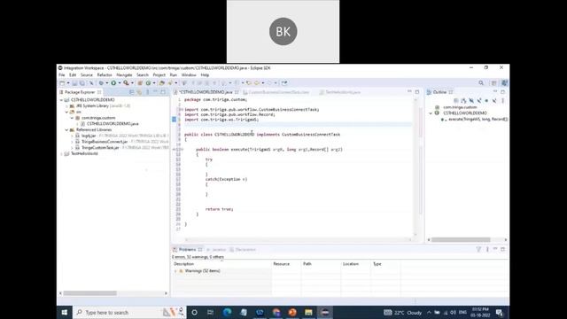 TRIRIGA Development - Workflow Custom Task - Part 1 - Output To Log