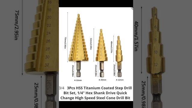 Hss step drill bit cone hole cutter Taper metric 4-32mm Wood Metal Drill Bit