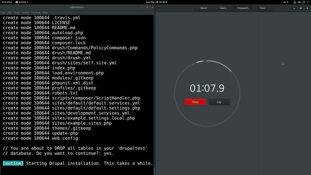 Fully automated Drupal installation