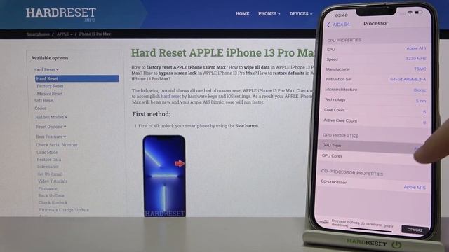 Apple iPhone 13 PRO MAX - CPU Apple A15 Bionic - Aida64 Specification & Full Hardware INFO / Detail смотреть онлайн