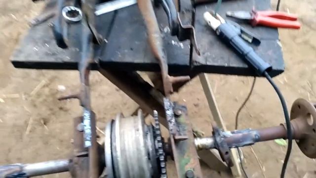 Как сделать на мотоцикл задний мост на два колеса смотреть онлайн